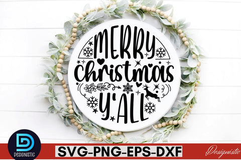 Merry christmas y'all SVG SVG DESIGNISTIC 
