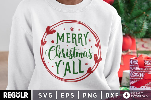 Merry Christmas y'all SVG SVG Regulrcrative 
