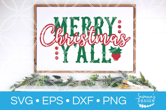 Merry Christmas Yall SVG SVG SavanasDesign 