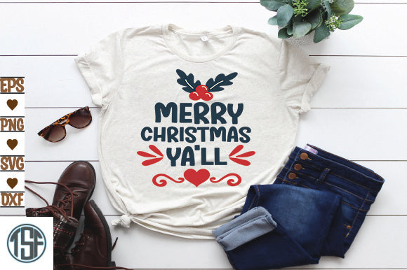 Merry Christmas ya'll SVG thesvgfactory 
