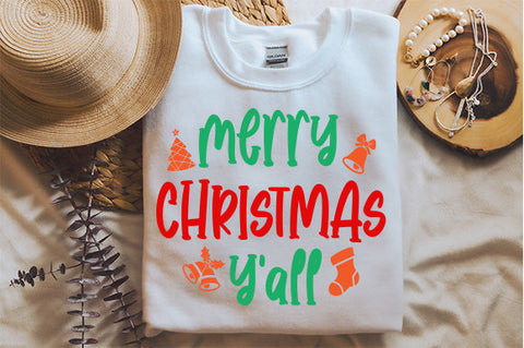 merry christmas y'all SVG,christmas sign SVG BB Type Studios 