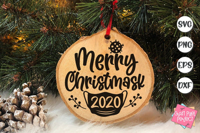 Merry Christmask Svg, Christmas Ornament Svg, Social Distancing SVG Craft Pixel Perfect 