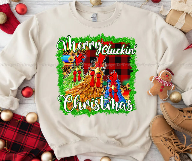 Merry Cluckin Christmas Png, Cock Png Sublimation ToriDesigns 