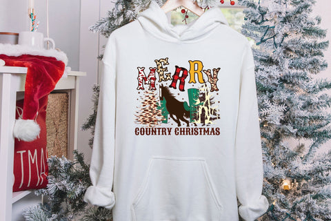 Merry Country Christmas PNG Sublimation Sublimation CraftLabSVG 