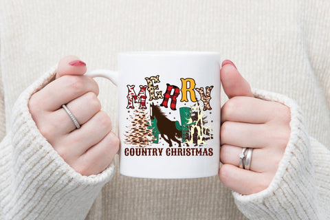 Merry Country Christmas PNG Sublimation Sublimation CraftLabSVG 