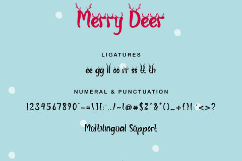 Merry Deer Font Prasetya Letter 