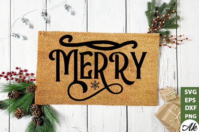 Merry Doormat SVG SVG akazaddesign 