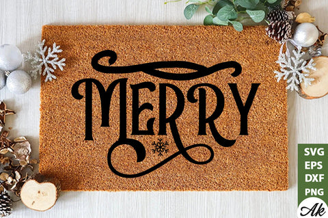 Merry Doormat SVG SVG akazaddesign 