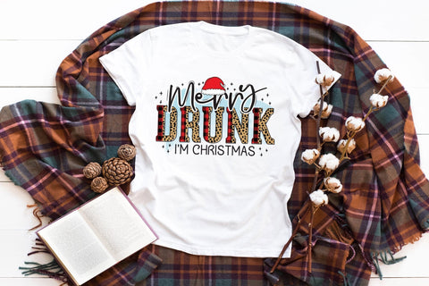 Merry Drunk I'm Christmas, Funny Christmas PNG Sublimation CraftLabSVG 
