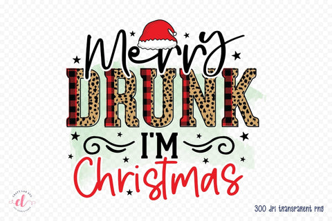 Merry Drunk I'm Christmas PNG Sublimation Sublimation CraftLabSVG 