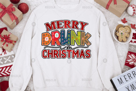 Merry drunk i'm christmas Sublimation Design Sublimation Regulrcrative 