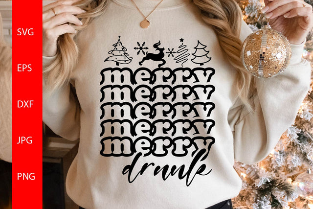 Merry Drunk I'm Christmas SVG, Christmas Shirt SVG Free For Commercial Use SVG Sintegra 
