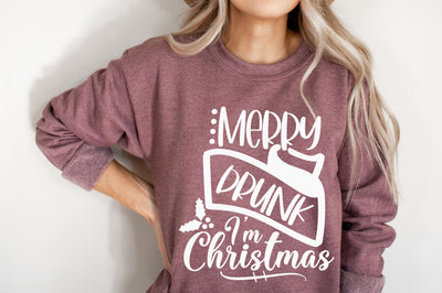 Merry Drunk I'm Christmas Svg, Png, Dxf | Funny Christmas Design SVG RedFoxDesignsUS 