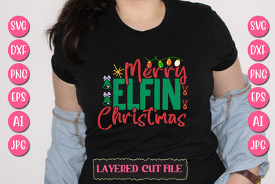 Merry Elfin christmas SVG Cut File SVG Newmockups 