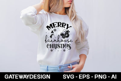 Merry Farmhouse Christmas Svg Design SVG designmaster24 