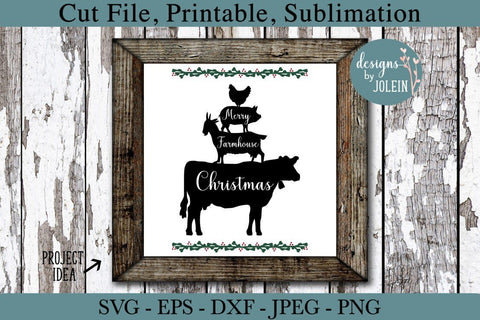 Merry Farmhouse Christmas SVG Designs by Jolein 