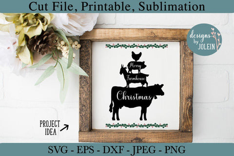 Merry Farmhouse Christmas SVG Designs by Jolein 