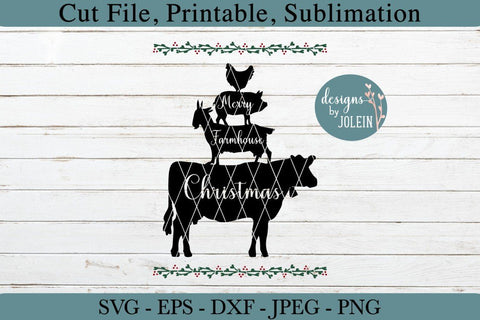 Merry Farmhouse Christmas SVG Designs by Jolein 