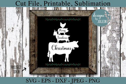 Merry Farmhouse Christmas SVG Designs by Jolein 