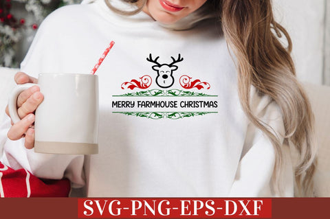 Merry farmhouse christmas SVG SVG DESIGNISTIC 