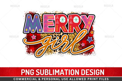 Merry girl Sublimation Design Sublimation Regulrcrative 