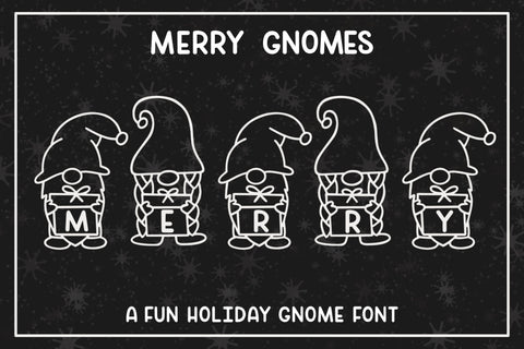 Merry Gnomes - A fun holiday gnome font Font Stacy's Digital Designs 