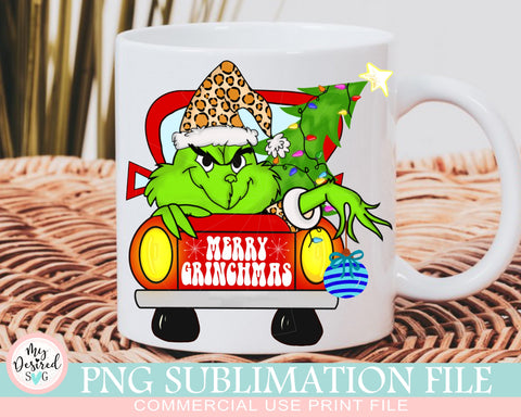 Merry Grinchmas PNG DTG printing PNG file for sublimation printing, Grinch Sublimation prints, Merry Christmas clipart, digital downloads Sublimation MyDesiredSVG 