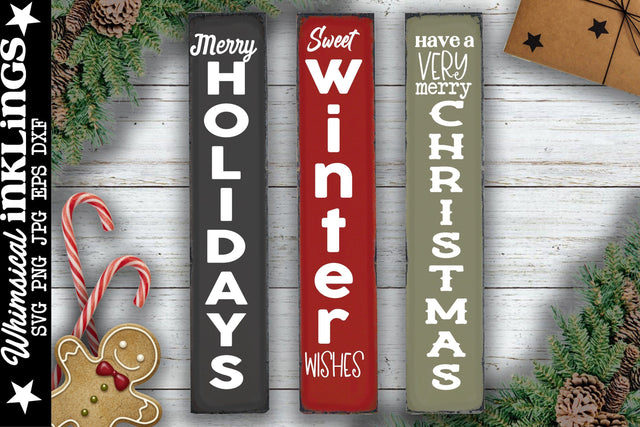 Merry Holidays-Christmas SVG Trio SVG Whimsical Inklings 