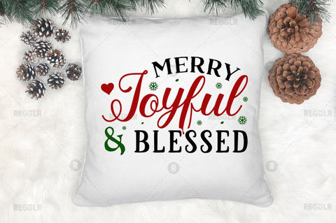 Merry joyful & blessed SVG SVG Regulrcrative 