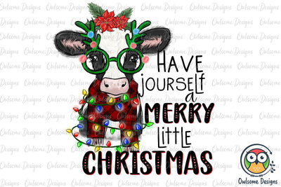 Merry Litte Christmas Sublimation Sublimation Owlsome.Designs 