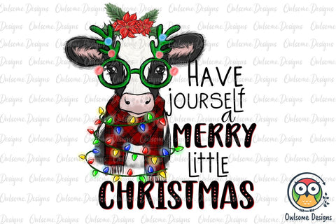 Merry Litte Christmas Sublimation Sublimation Owlsome.Designs 