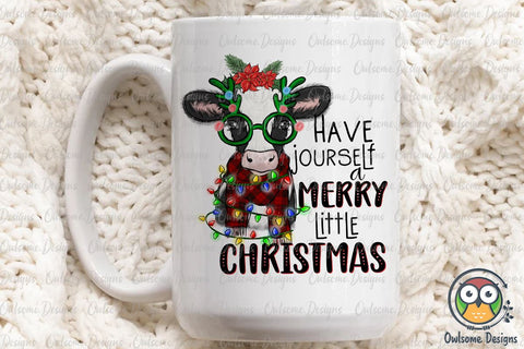 Merry Litte Christmas Sublimation Sublimation Owlsome.Designs 