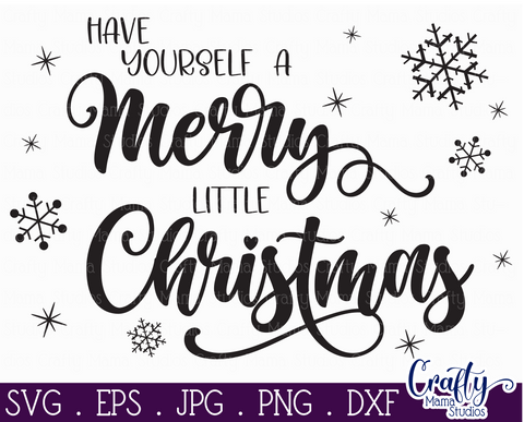 Merry Little Christmas Svg, Christmas Svg, Farmhouse Svg SVG Crafty Mama Studios 