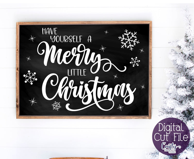 Merry Little Christmas Svg, Christmas Svg, Farmhouse Svg SVG Crafty Mama Studios 