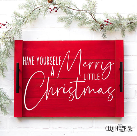 Merry Little Christmas SVG Cloth and Pine Designs 