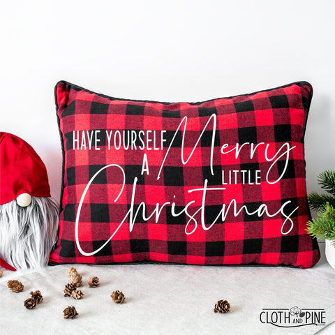 Merry Little Christmas SVG Cloth and Pine Designs 