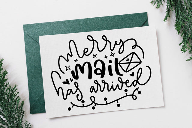 Merry Mail Has Arrived SVG Christmas Cards SVG dapiyupi store 