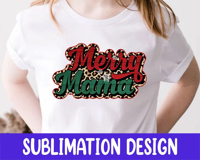 Merry Mama, Christmas Mom PNG, Christmas Mama, Christmas Gift for Mom, Mama Christmas Digital, PNG Design Downloads Sublimation iStyleDesign 