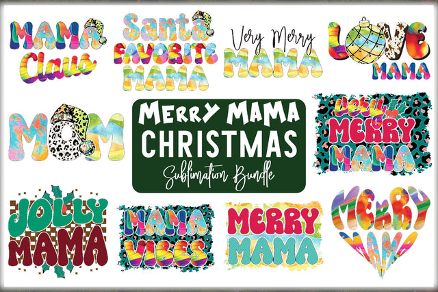 Merry Mama Christmas Sublimation Bundle SVG Jagonath Roy 