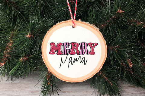 Merry Mama, Pink Christmas Sublimation Design Sublimation CraftLabSVG 