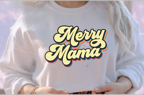 Merry Mama Retro Christmas Sublimation Sublimation Creativeart88 