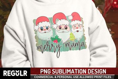 Merry mama Sublimation PNG, Sublimation Christmas Design Sublimation Regulrcrative 