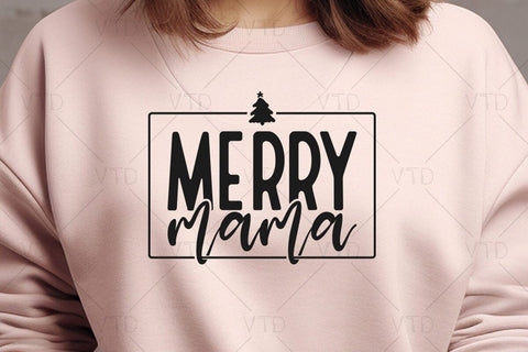 Merry Mama Svg for Merry Christmas Winter Holiday, Christmas Mom Svg, Merry Christmas Svg, Christmas Svg, Winter Svg, Funny Christmas Svg SVG DesignDestine 
