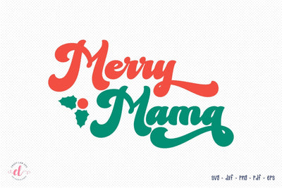 Merry Mama SVG | Retro Christmas SVG Design SVG CraftLabSVG 