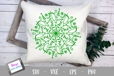 Merry Mandala SVG - Christmas SVG SVG Stacy's Digital Designs 