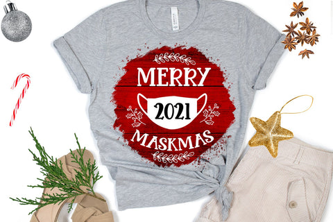 Merry Maskmas Ornament Sublimation- Pandemic Ornament 2021 Sublimation Happy Printables Club 