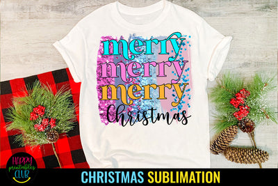 Merry Merry Christmas Sublimation I Holiday Sublimation Idea Sublimation Happy Printables Club 