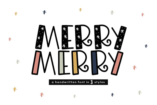 Merry Merry - Fun Christmas Font Font KA Designs 
