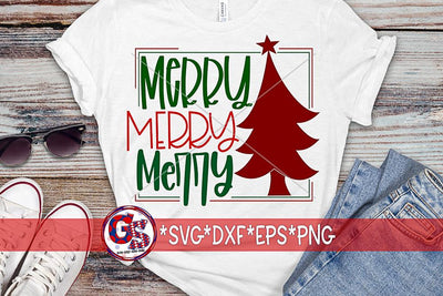 Merry Merry Merry SVG DXF EPS PNG-Christmas SVG SVG Greedy Stitches 