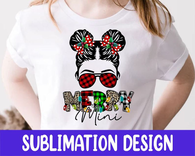Merry Mini Christmas PNG, Merry Christmas Girl, Kids, Mini Claus, Kid Life Sublimation Design Downloads Sublimation iStyleDesign 